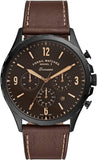 Buy Shop Fossil Forrester Chronograph Black Dial Brown Leather Strap Watch for Men - FS5608 USA Online