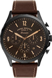 Buy Shop Fossil Forrester Chronograph Black Dial Brown Leather Strap Watch for Men - FS5608 USA Online
