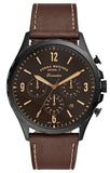 Buy Shop Fossil Forrester Chronograph Black Dial Brown Leather Strap Watch for Men - FS5608 USA Online