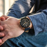 Buy Shop Fossil Forrester Chronograph Blue Dial Blue Leather Strap Watch for Men - FS5814 USA Online