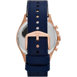 Buy Shop Fossil Forrester Chronograph Blue Dial Blue Leather Strap Watch for Men - FS5814 USA Online