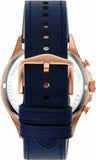 Buy Shop Fossil Forrester Chronograph Blue Dial Blue Leather Strap Watch for Men - FS5814 USA Online