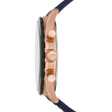 Buy Shop Fossil Forrester Chronograph Blue Dial Blue Leather Strap Watch for Men - FS5814 USA Online