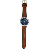 Buy Shop Fossil Forrester Chronograph Blue Dial Brown Leather Strap Watch for Men - S5607 USA Online