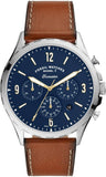 Buy Shop Fossil Forrester Chronograph Blue Dial Brown Leather Strap Watch for Men - S5607 USA Online