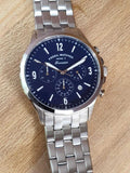 Buy Shop Fossil Forrester Chronograph Blue Dial Silver Steel Strap Watch for Men - FS5605 USA Online