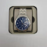 Buy Shop Fossil Forrester Chronograph Blue Dial Silver Steel Strap Watch for Men - FS5605 USA Online