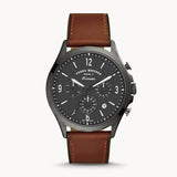 Buy Shop Fossil Forrester Chronograph Grey Dial Brown Leather Strap Watch for Men - FS5815 USA Online