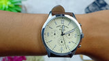 Buy Shop Fossil Forrester Chronograph White Dial Brown Leather Strap Watch for Men - FS5696 USA Online