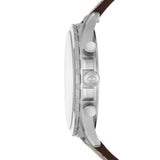 Buy Shop Fossil Forrester Chronograph White Dial Brown Leather Strap Watch for Men - FS5696 USA Online