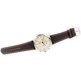 Buy Shop Fossil Forrester Chronograph White Dial Brown Leather Strap Watch for Men - FS5696 USA Online
