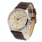 Buy Shop Fossil Forrester Chronograph White Dial Brown Leather Strap Watch for Men - FS5696 USA Online