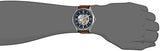 Buy Shop Fossil Forrester Luggage Automatic Skeleton Blue Dial Brown Leather Strap Watch for Men - ME3179 USA Online