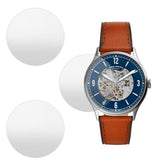 Buy Shop Fossil Forrester Luggage Automatic Skeleton Blue Dial Brown Leather Strap Watch for Men - ME3179 USA Online