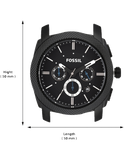 Buy Shop Fossil Machine Chronograph Black Dial Black Silicone Strap Watch for Men - FS4487 USA Online