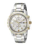 Buy Shop Fossil Dean Chronograph White Dial Silver Steel Strap Watch for Men - FS4795 USA Online