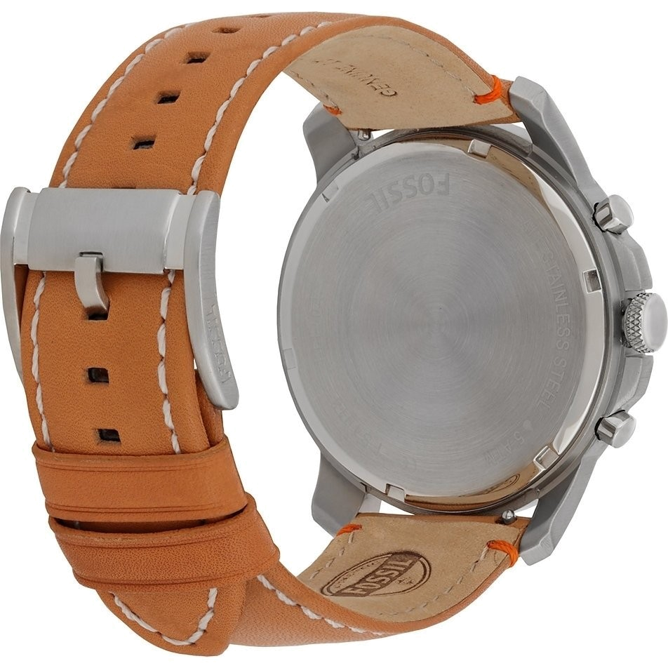Buy Shop Fossil Grant Chronograph Green Dial Brown Leather Strap Watch for Men - FS4918 USA Online