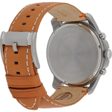 Buy Shop Fossil Grant Chronograph Green Dial Brown Leather Strap Watch for Men - FS4918 USA Online