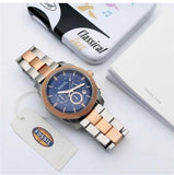 Buy Shop Fossil Machine Blue Dial Two Tone Steel Strap Watch for Men - FS5037 USA Online