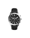 Buy Shop Fossil Pilot 54 Chronograph Black Dial Black Leather Strap Watch for Men - FS5181 USA Online