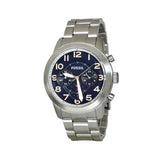 Buy Shop Fossil Pilot 54 Chronograph Navy Blue Dial Silver Steel Strap Watch for Men - FS5203 USA Online