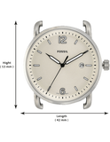 Buy Shop Fossil The Commuter White Dial Brown Leather Strap Watch for Men - FS5275 USA Online