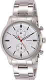 Buy Shop Fossil Townsman White Dial Silver Steel Strap Watch for Men - FS5346 USA Online