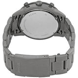 Fossil Townsman Chronograph Black Dial Silver Steel Strap Watch for Men - FS5349