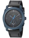 Buy Shop Fossil Machine Chronograph Black Dial Black Leather Strap Watch for Men - FS5361 USA Online