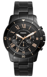 Buy Shop Fossil Grant Sport Chronograph Black Dial Black Steel Strap Watch for Men - FS5374 USA Online