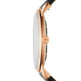 Buy Shop Fossil The Minimalist Black Dial Black Leather Strap Watch for Men - FS5376 USA Online