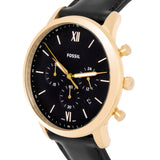 Buy Shop Fossil Neutra Chronograph Black Dial Black Leather Strap Watch for Men - FS5381 USA Online