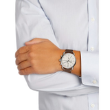 Buy Shop Fossil The Commuter White Dial Brown Leather Strap Watch for Men - FS5402 USA Online