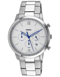 Buy Shop Fossil Neutra Chronograph White Dial Silver Steel Strap Watch for Men - FS5433 USA Online