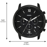 Buy Shop Fossil Neutra Chronograph Black Dial Black Steel Strap Watch for Men - FS5474 USA Online