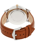 Buy Shop Fossil The Minimalist 3H Blue Dial Brown Leather Strap Watch for Men - FS5499 USA Online