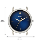 Buy Shop Fossil The Minimalist 3H Blue Dial Brown Leather Strap Watch for Men - FS5499 USA Online