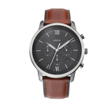 Buy Shop Fossil Neutra Chronograph Grey Dial Brown Leather Strap Watch for Men - FS5512 USA Online