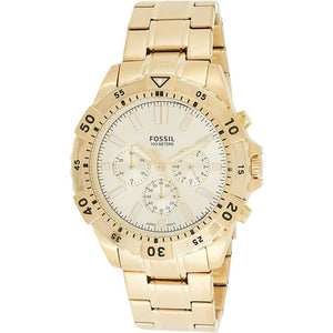 Buy Shop Fossil Garrett Chronograph Gold Dial Gold Steel Strap Watch for Men - FS5772 USA Online