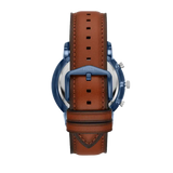 Buy Shop Fossil Neutra Chronograph Blue Dial Brown Leather Strap Watch for Men - FS5791 USA Online
