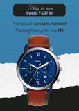 Buy Shop Fossil Neutra Chronograph Blue Dial Brown Leather Strap Watch for Men - FS5791 USA Online