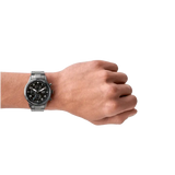 Buy Shop Fossil Retro Pilot Chronograph Black Dial Grey Steel Strap Watch for Men - FS5834 USA Online