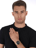 Buy Shop Fossil FB-01 Chronograph Black Dial Gold Steel Strap Watch for Men - FS5836 USA Online