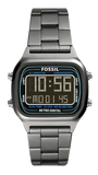 Buy Shop Fossil Retro Digital Black Dial Black Steel Strap Watch for Men - FS5846 USA Online
