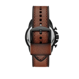 Buy Shop Fossil Bronson Chronograph Black Dial Brown Leather Strap Watch for Men - FS5856 USA Online