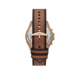 Buy Shop Fossil Garrett Chronograph Brown Dial Brown Leather Strap Watch for Men - FS5867 USA Online