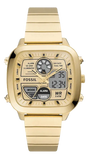 Buy Shop Fossil Retro Analog-Digital Gold Dial Gold Steel Strap Watch for Men - FS5889 USA Online