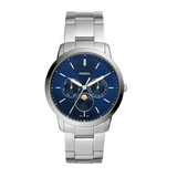 Buy Shop Fossil Neutra Minimalist Moonphase Blue Dial Silver Steel Strap Watch for Men - FS5907 USA Online