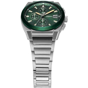 Buy Shop Fossil Everett Chronograph Green Dial Silver Steel Strap Watch for Men - FS5964 USA Online