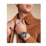 Buy Shop Fossil Sport Tourer Chronograph Black Dial Silver Steel Strap Watch for Men - FS6045 USA Online